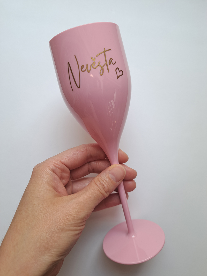 Nerozbitná sklenice na sekt Nevěsta